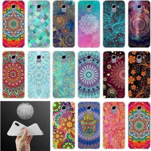 Phone case Cover Sapphire Jade Stained Glass Mandalas FOR Samsung Galaxy J6 J4 J8 J7 2018 Plus J3 J5 J7 Prime Pro 2017 2016