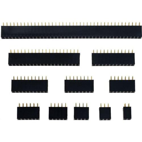 10PCS 2x 2P 2.54mm Double Row Female 2-20P Breakaway PCB Board Pin Header socket Connector Pinheader 2*2P 3 4 6 10 12 16 20Pin