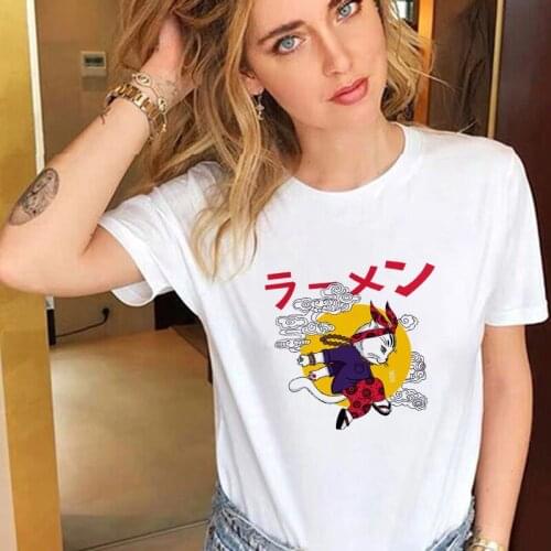 T-shirt Women Cool Cat Printed Short Sleeve Fashion Summer Lady Womens Clothing Tops TShirt Harajuku O-neck Tees Female T Shirt