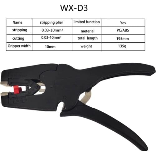 Wire Stripper 0.08-10mm Cutting Machine Cable Scissors WX-D3 Multi-Tool Adjustable Precision Electrician Crimping Tool Kit