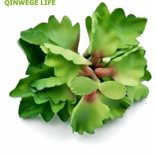 11cm PVC 4pcs Artificial Plants Succulent Fake Plant for Flower Bonsai Wedding Home Decor Green