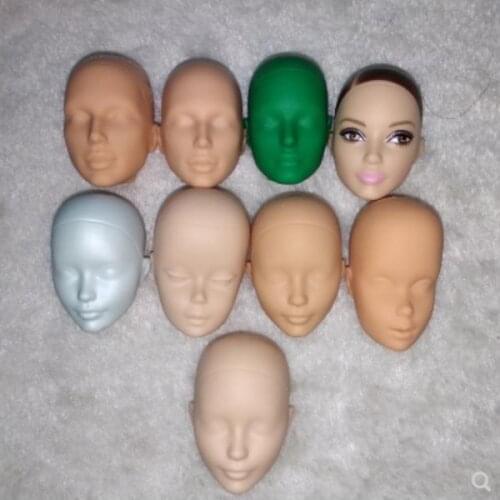 Collection Rare Doll Head Makeup Practice Heads No Hair No Makeup Bald Head Quality Doll Head Girl Dressing DIY Toy Parts