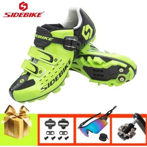 SIDEBIKE Pro Cycling Sneakers Men Women Zapatillas Ciclismo Mountain Bike Shoes Add SPD Pedals Professionla Bicycle Riding Shoes