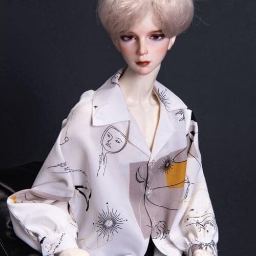 BJD Doll Suits Fit with a 1/3 1/4 Uncle Size Fashionable Casual Loose Boy Shirt Daily Go-Between Top and Shirt