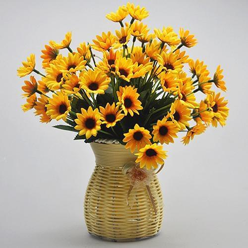 HOT SALES!!!New Arrival 1 Bouquet 14 Heads Artificial Flower Fake Small Sunflower Home Wedding Decor Wholesale Dropshipping