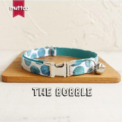 MUTTCO Retailing self-design pleasing cat collar THE BUBBLE unique folk style cat collars 2 sizes UCC053