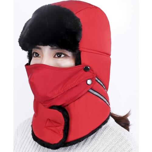 Mens and womens winter cycling hats new Korean version of the windproof thick warm ear protection plus velvet outdoor quick-dr