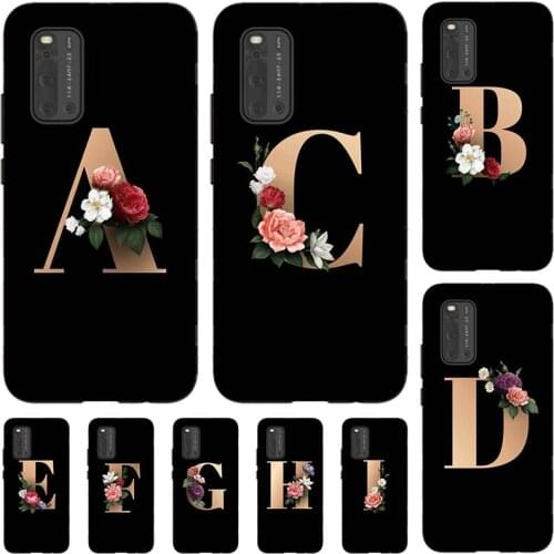 For Vivo V19 6.44" Case Cute Lovely Cartoon Pattern Flower Black Letters Soft Silicone Back Cover