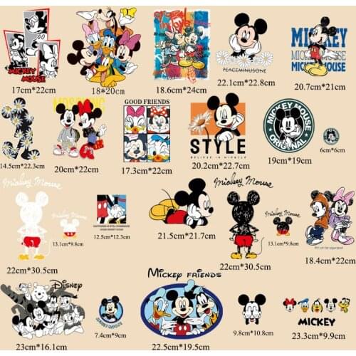 Disney Mickey Mouse ironing patch Minnie heat transfer garment patch cartoon DIY sewing garment bag condemnation sticker gift