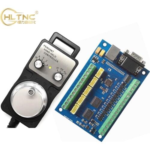 New 5 Axis USB MACH3 STB5100 Controller Card with MPG Handwheel For CNC Engraving Machine
