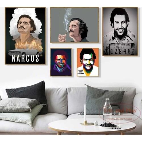 Posters And Prints Pablo Escobar Character Legend Retro Painting Wall Art Canvas Pictures For Living Room Home Decor