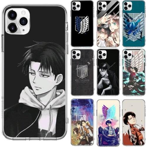 Anime Japanese attack on Titan Phone Cases Transparent for iPhone 6 7 8 11 12 s mini pro X XS XR MAX Plus cover funda shell