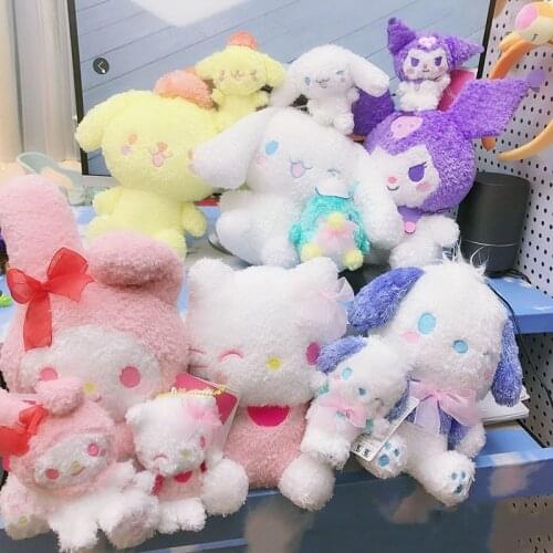 20 Cm Japan Cartoon Kuromi Amazon Hot Cute Cinnamoroll Hello Kitty My Melody Charmmy Pc Dog Soft Stuffed Plush Pendant Kids Toys