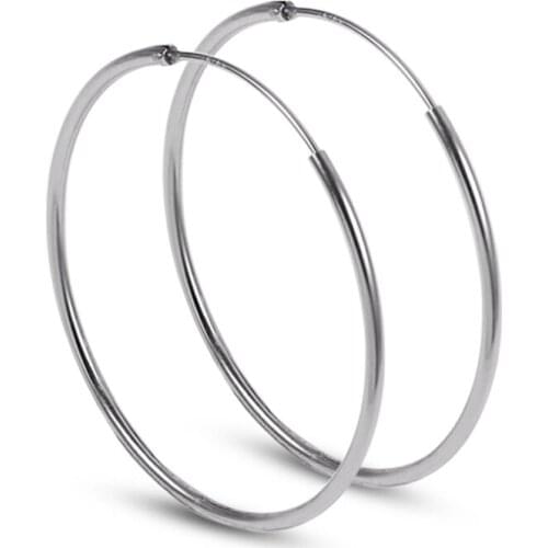 HOT classic Simple Fashion S925 Sterling silver Hoop Earrings women fashion earrings round earrings