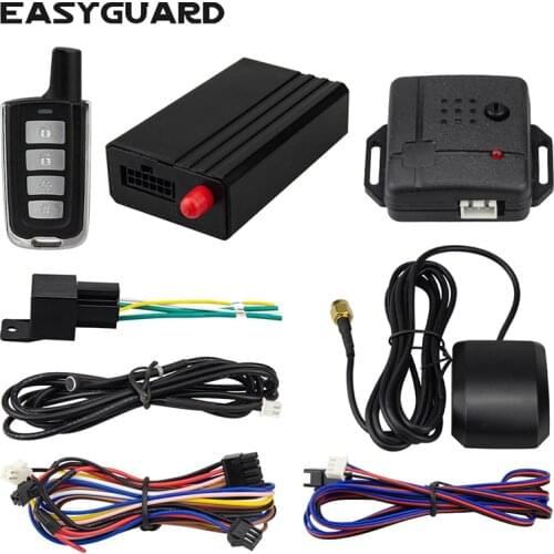 EASYAGUARD car alarm system GPS tracker APP lock unlock control,geo-fence & voice monitor compatible with IOS&Android smartphone
