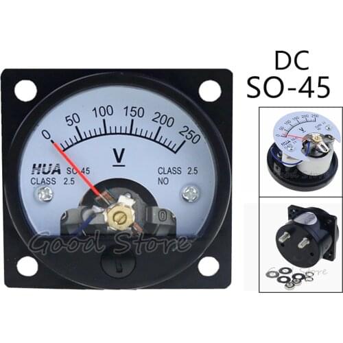 SO-45 DC 150V 250V 300V 450V 500V 750V Screw Mounted Voltage Panel Meter Voltmeter 47*47mm