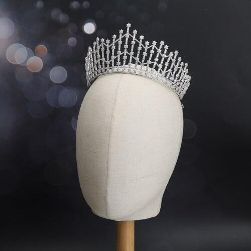 TIRIM Crystal Bridal Tiara Crown Bride Headbands Women Girl Headpiece Prom Hair Ornaments Wedding Head Jewelry Accessories