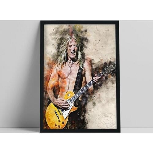 Doug Aldrich Guitarist Poster, America Hard Rock The Dead Daisies Band Fans Collect Art Prints, Vintage Figure Portrait Decor