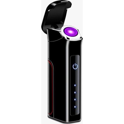 Rotating Arc Replaceable Battery Personality Creativity Touch Induction USB Rechargeable Lighter High-end Lighter Smoking