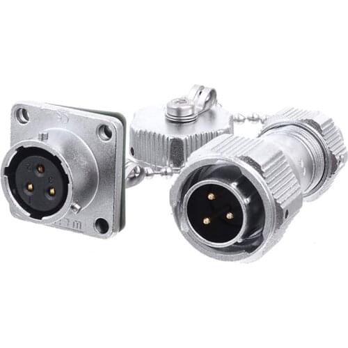 WEIPU WY16 TE+Z Industrial Waterproof Connector Male Plug Female Socket Screw Thread Panel M16 Connectors 3Pin 2 4 5 7 9 10 Pin