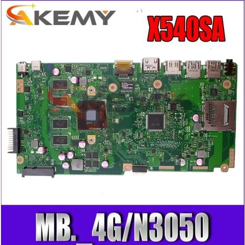 X540SA MB._4G/N3050 Dual core mainboard 90NB0B30-R00010 For ASUS X540S X540SA F540S laptop motherboard 100% tested free shipping