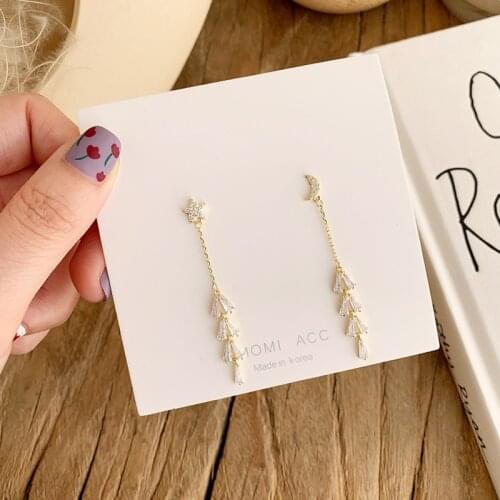 2020 New Fashion Hot Sale Womens Earrings Star Moon Drop Tassels Earrings for Women Bijoux Korean Girl Gifts Jewelry Wholesale