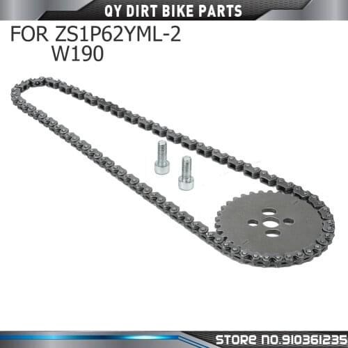 Motorcycle Engine Timing Chain Gear Sprocket Kit For ZongShen 190cc Z190 W190 ZS1P62YML-2 Electric Starter Engine Dirt Pit Bike