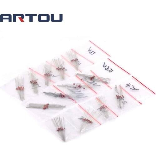 1/2W Zener diode Assorted kit 3.3V-30V 0.5W Zener diode Sample kit 14Values*10pcs=140pcs