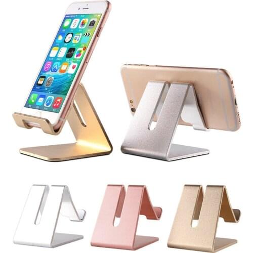 1pc Luxury Metal Desk Phone Holder Aluminum Business Card Holder Phone Rack Office Desk Display Stand Desk Accessories