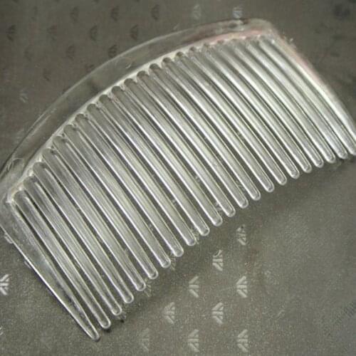 10 Clear Plastic Smooth Hair Clips Side Combs Pin 82X50mm for Ladies