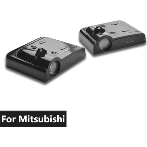 2pcs Led Car Door Courtesy Lamp For Mitsubishi Galant Colt Montero Delica Outlander Lancer Pajero Auto Light Sticker Projector