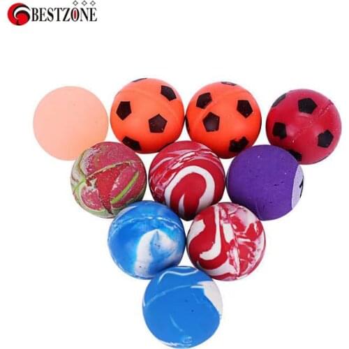 20/50/100Pcs 27MM Squeeze Bouncy Balls Elastic Juggling Mixed Rubber Kids Spring Bouncing Pinball Toy For Child Outdoor Sports