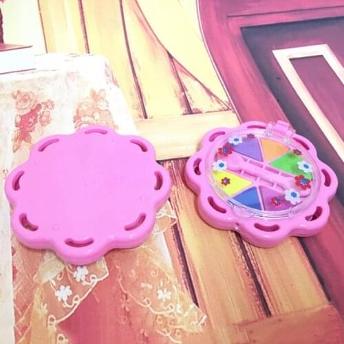 28EC 3inch Girl’s Dressing Case Beauty Toy with Powder Puff Cosmetic Brush Pretend Play Interactive Dollhouse Accessory Toy