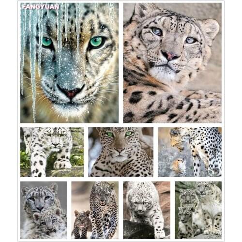 Full Drill 5D Diamond Embroidery Cheetah Animals Diamond Painting Cross Stitch Kits Picture Rhinestones Mosaic Art Home Decor