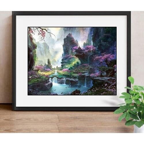 Diamond Mosaic Landscape Full Drill Diamond Paintings Scenic Diamond Embroidery Cross Stitch Picture Of Rhinestones Hobby