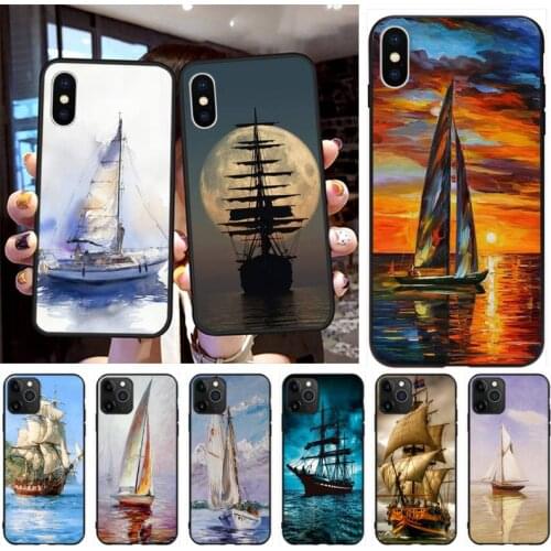 Sailing ship boat Phone Case for iphone 12 pro max 11 pro XS MAX 8 7 6 6S Plus X 5S SE 2020 XR case