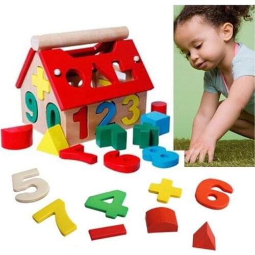 Baby Wooden Building Blocks Digital Pairing Children Montessori Educational Toy Colorful Early Education Arithmetic Wooden Toys