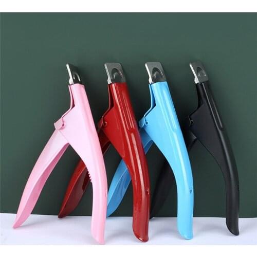 Nail Art Tips Clipper Trimmer Scissors Round Edge Finger Cutter Flase Nail Manicure Tool Plastic Nail Clippers Professional