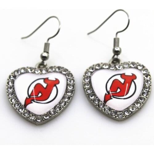 Ice Hockey 5pair/lot New Jersey Team Earrings For Women Fashion Sport Charms Jewelry Earrings Jewelry Sports Earring