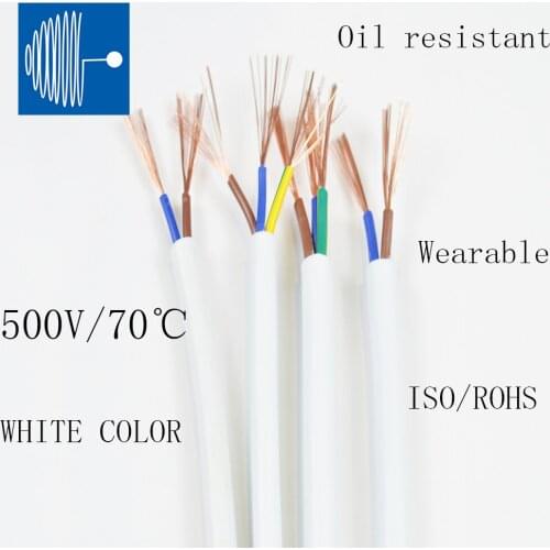 TRIUMPHCABLE 5m RVV0.5mm 2/3/4/5/6/7/8core Black jacket multi core pvc wire stranded copper 500v electrical cable flexible wire
