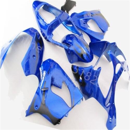Custom fairing kits for KAWASAKI Ninja ZX9R 2000 2001 ZX9R00 01 motorcycle fairings kit ZX 9R 00 01 blue black body fairing