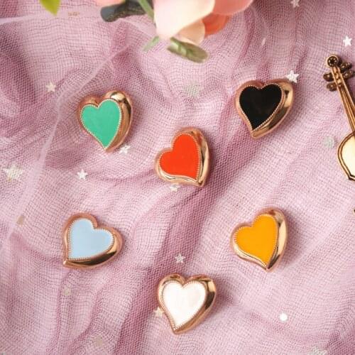 5pcs Coat Black Gold Metal Craft Decorative love Buttons Dress Accessories For Clothing Needlework Botones Women Dress Sewing