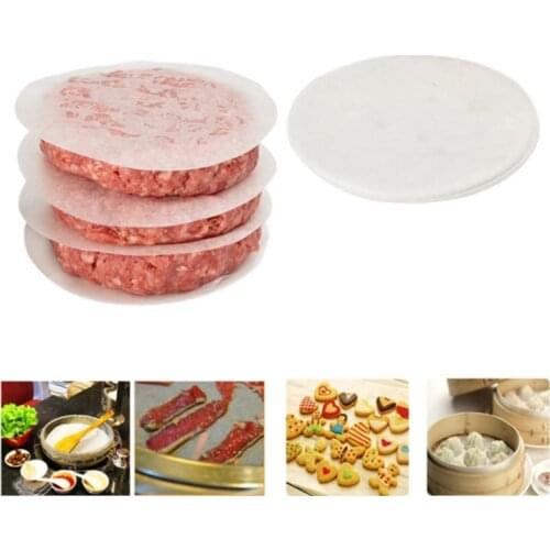 Round Parchment Paper Non-stick Dual Silicone Baking Paper Hamburger Patty Pastry Tools 4 Size 11cm/16cm/20cm/24cm