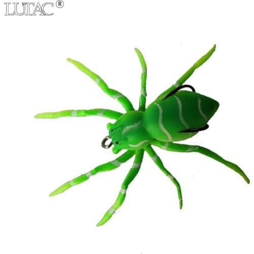 LUTAC Insect Lure 1PCS Soft Spider Bait 80mm 7g LFR05 Silicone Artficial Lure Fishing Tackle