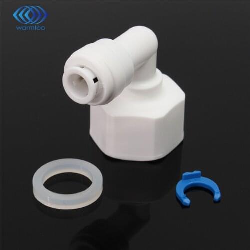 Elbow Female Quick Fittings 1/2" Female thread Elbow To 1/4" Push Fit Tube Quick Connection Adapter For RO Water System