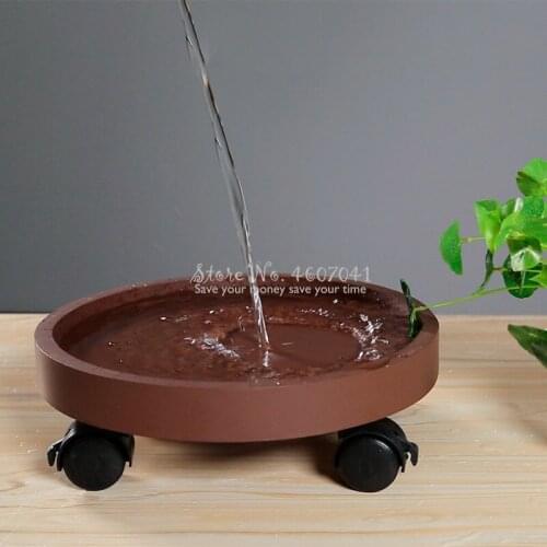 26cm Plastic Round Flower Pot Tray with Universal Wheel Flower Pot Waterproof Base Brakeable Home Balcony bearing 100kg