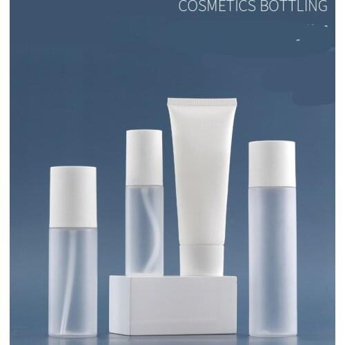Empty Cosmetics Container Packaging Accessories Travel Frosted Plastic Bottle Make Up Pump Bottles Cream Soft Tubes 50/100/150ML