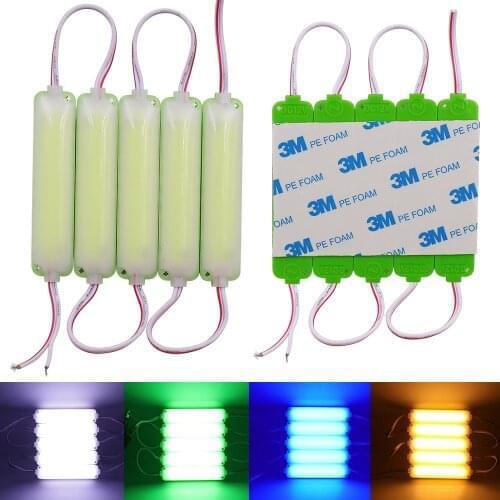 Super Bright 12V 24V COB Module White Green Blue Pink IP67 Waterproof Advertisement Design LED Module 20pcs