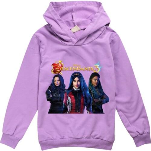 New Descendants Long-Sleeved Hoodie Cartoon Casual Pullovers Graphic Top Kawaii Hoodies Outerwear Hoodie Girls Jacket Streetwear