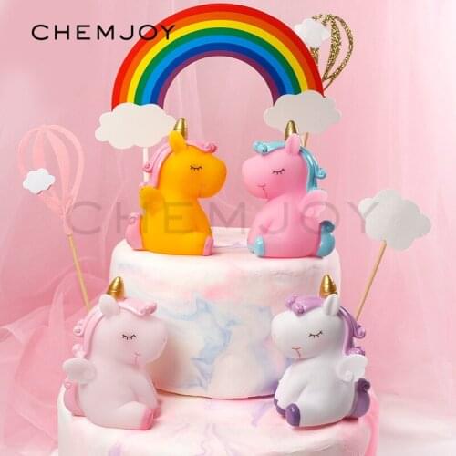 Unicorn Cake Toppers Party Cake Toppers Unicorn Birthday Cupcake Topper Unicorn Theme Party Kids Birthday Party Cake Decoration